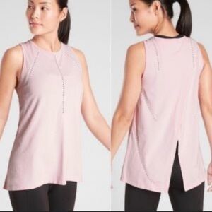 Athleta Pink Foothill Split Back Tank Pink (Size Large)